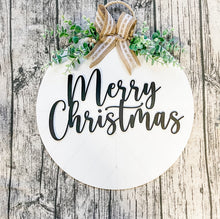 Load image into Gallery viewer, Merry Christmas Farmhouse Door Sign
