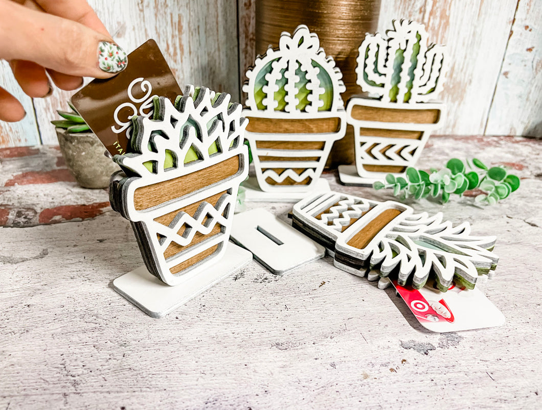 Succulent Gift Card Holders