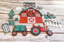 Load image into Gallery viewer, Tiered Tray Farmhouse Barnhouse Christmas Decor

