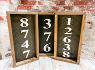Framed Herringbone Address Signs