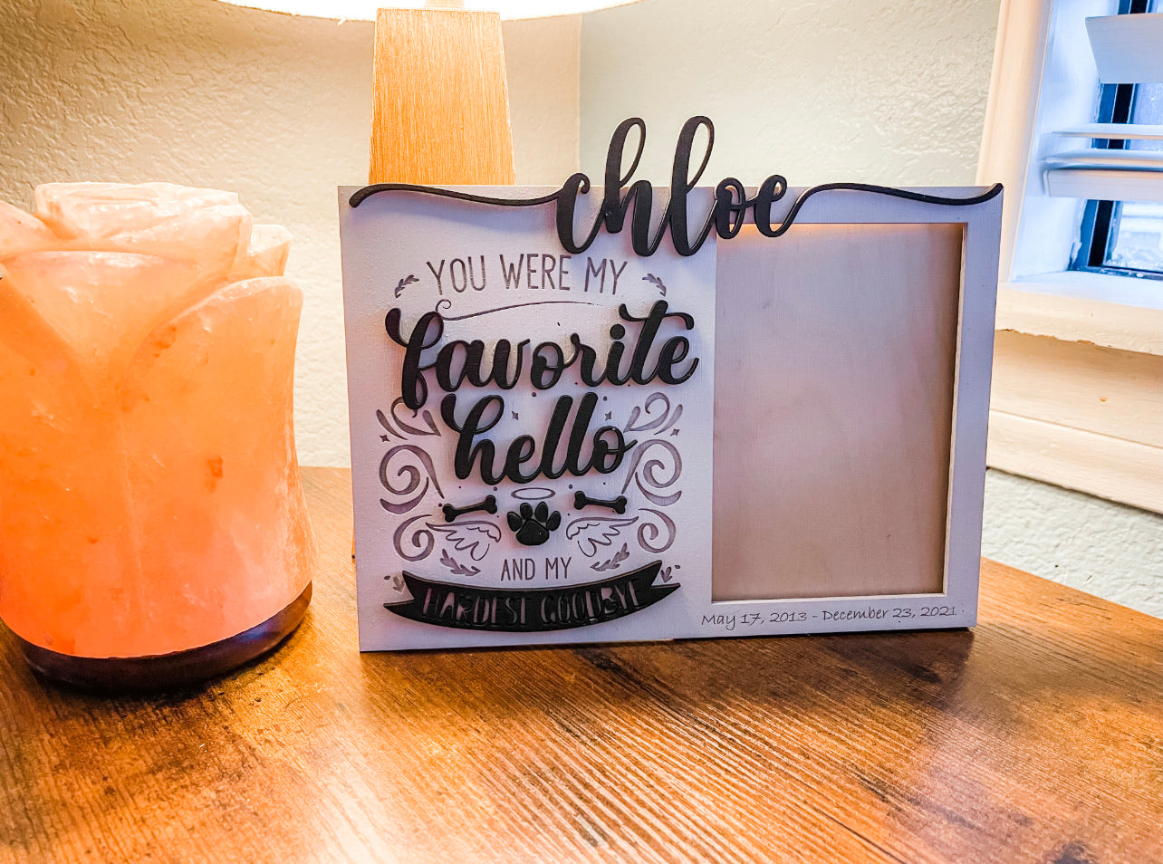 Pet Memorial Frame Favorite Hello Hardest Goodbye Pennino s Perch Pet Memorial Frame Favorite Hello Hardest Goodbye Pennino s Perch