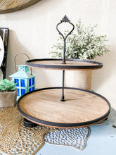 Load image into Gallery viewer, Tiered Tray Peace and Namaste Decor
