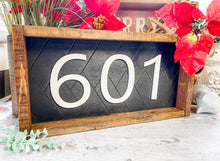 Load image into Gallery viewer, Framed Herringbone Address Signs
