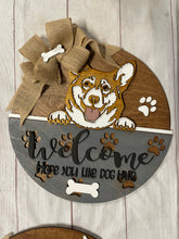 Load image into Gallery viewer, Welcome Dog Hair Door Sign
