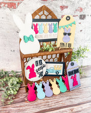 Load image into Gallery viewer, Tiered Tray Spring Easter Peeps Decor

