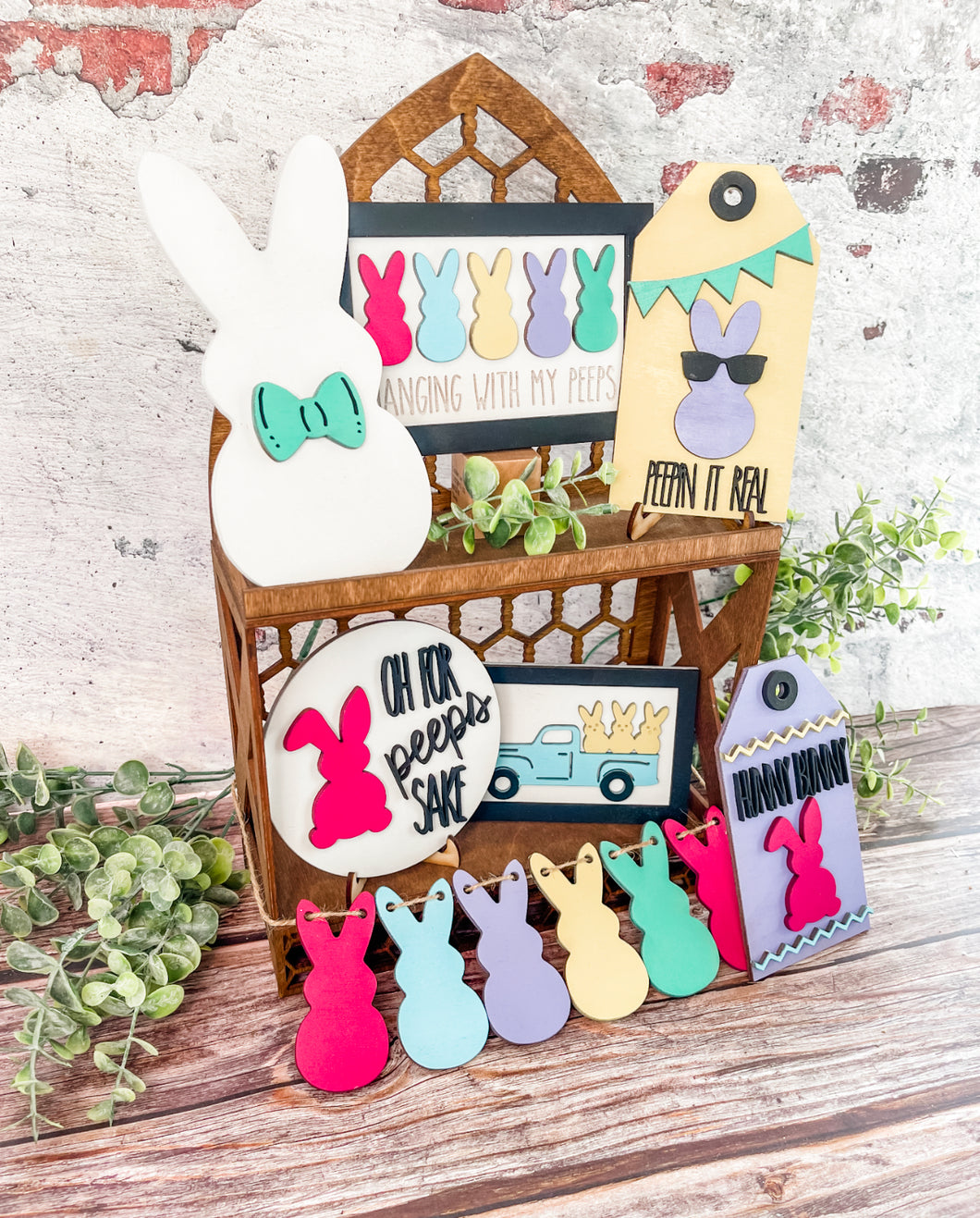 Tiered Tray Spring Easter Peeps Decor
