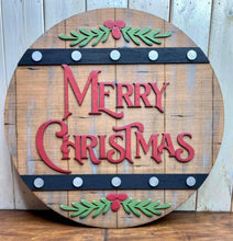 Load image into Gallery viewer, Holiday Wine Barrel Inspired Door Signs
