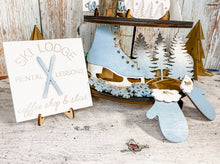 Load image into Gallery viewer, Tiered Tray Winter Wonderland Christmas Decor
