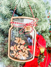 Load image into Gallery viewer, Mason Jar Gingerbread Christmas Ornament
