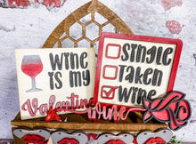 Load image into Gallery viewer, Tiered Tray Wine over Valentine Decor
