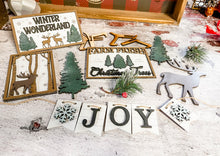 Load image into Gallery viewer, Tiered Tray Winter Woodlands Decor
